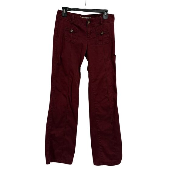Anthro Daughters of the Revolution Maroon Boot Leg Pants Size 2 - Picture 1 of 10